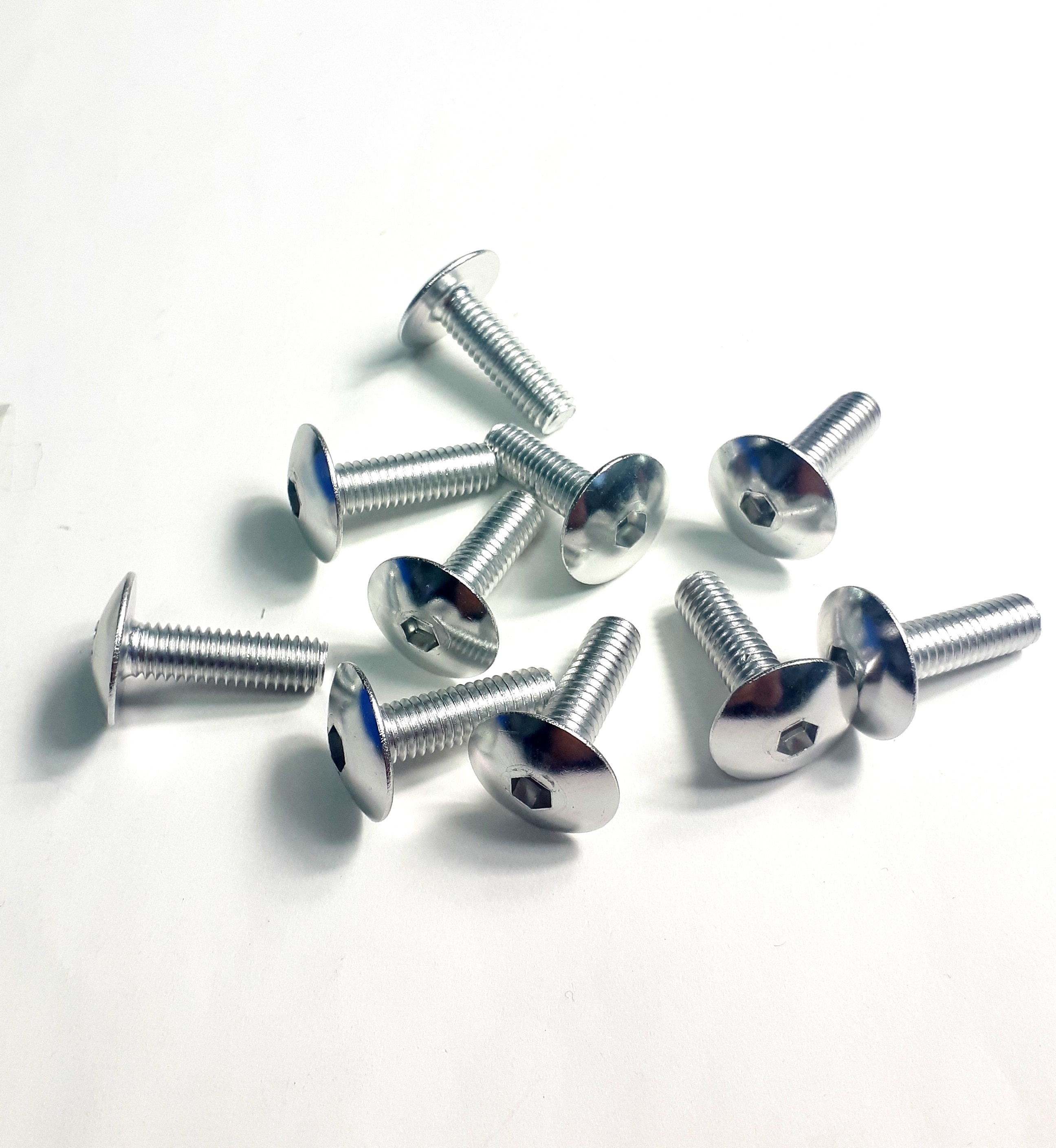 Motorrad Roller Verkleidungsschrauben-Satz Aluminium Silber M5x0,8 (10 St.)