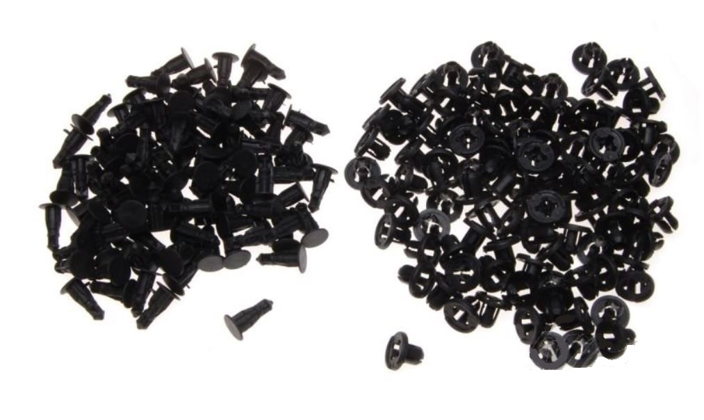 100x Spreiznieten M8X25mm Spreitznieten Kunststoffnieten für Motorrad Roller