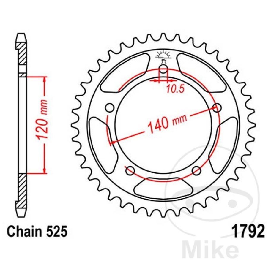 DID VX3 X-Ring Kettensatz 525 Teilung für Suzuki DL 650 V-Strom, 15-47-118