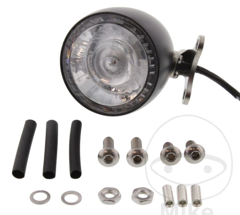 Rücklicht Bremslicht Einheit Bullet schwarz klares Glas