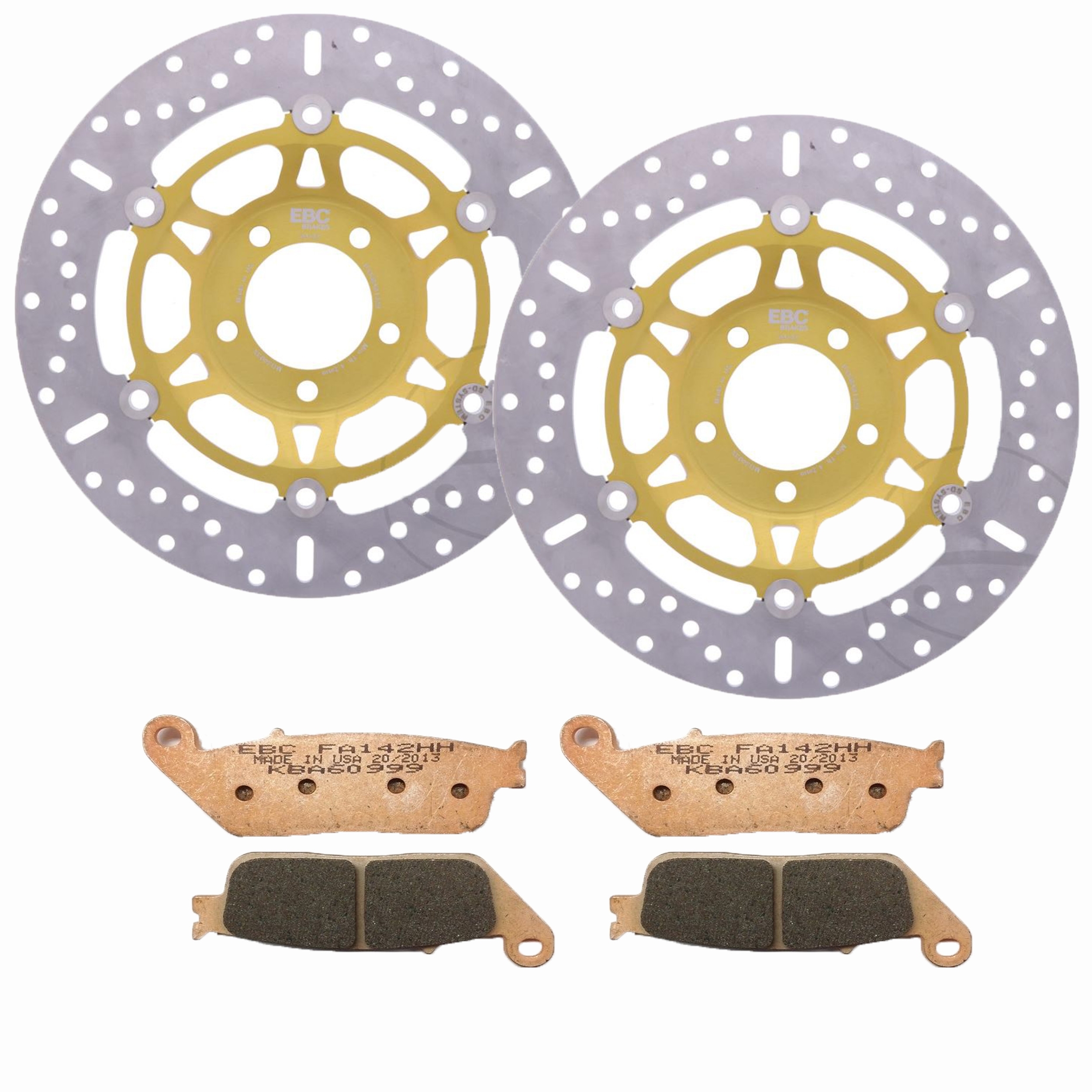 EBC Set Bremse vorne für Suzuki GSF 600 Bandit 1995-99 Sintermetall Scheiben Beläge