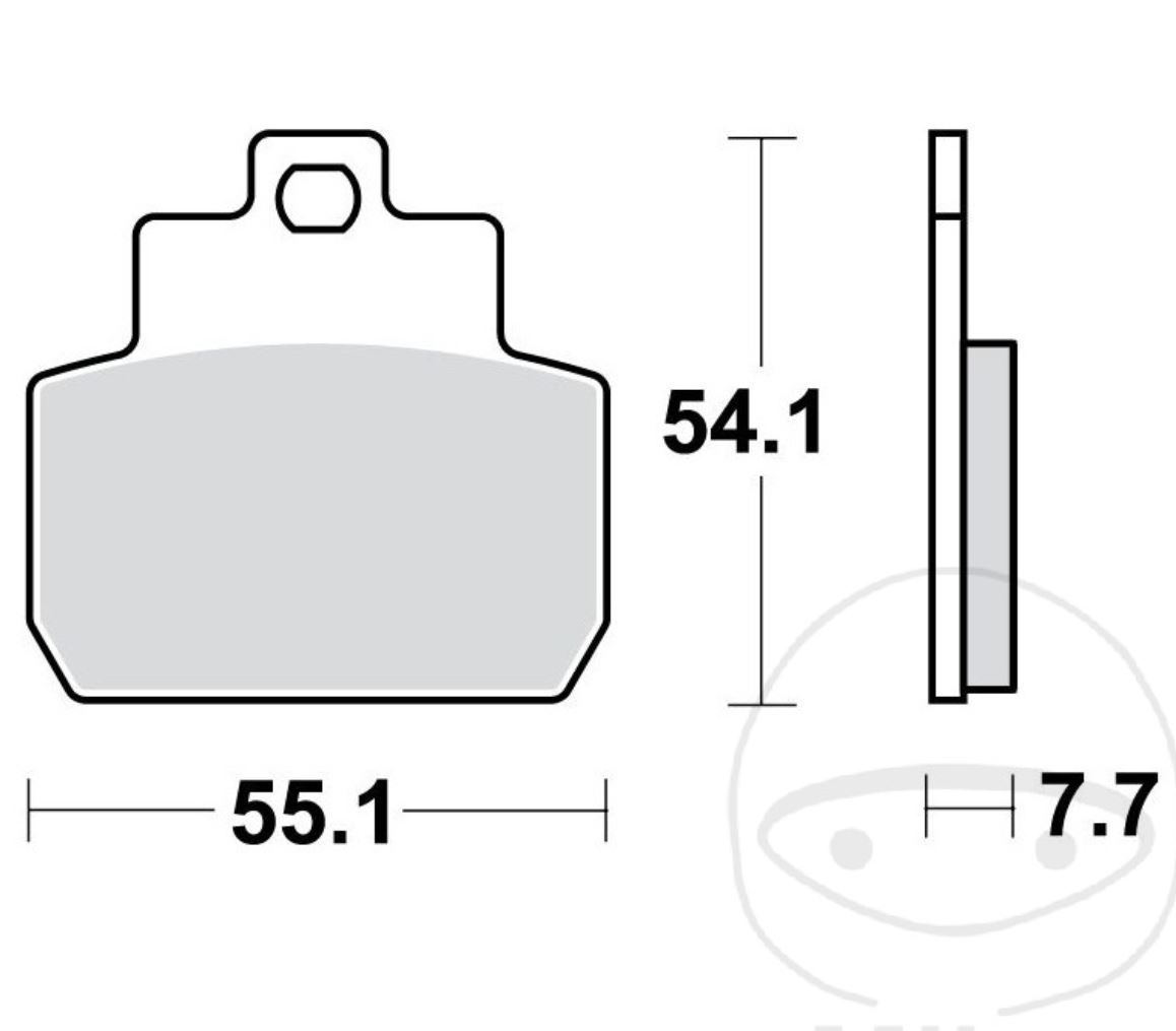 TRW MCB782SRM Sintermetall Bremsbeläge hinten für Piaggio X8 2005-2008 MP3 2007-2008 125 250