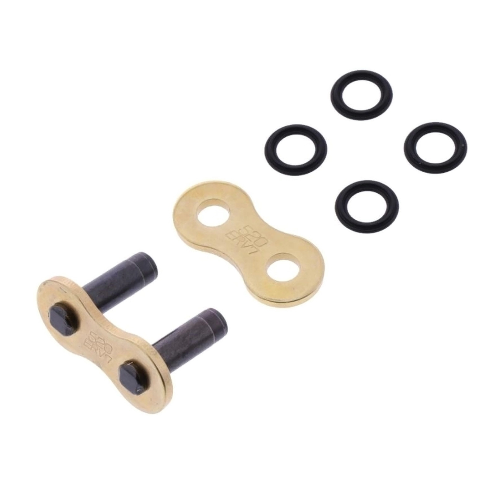 DID X-Ringkette Gold & Gold ERV7 520 Teilung 112 Glieder offen mit Nietschloss