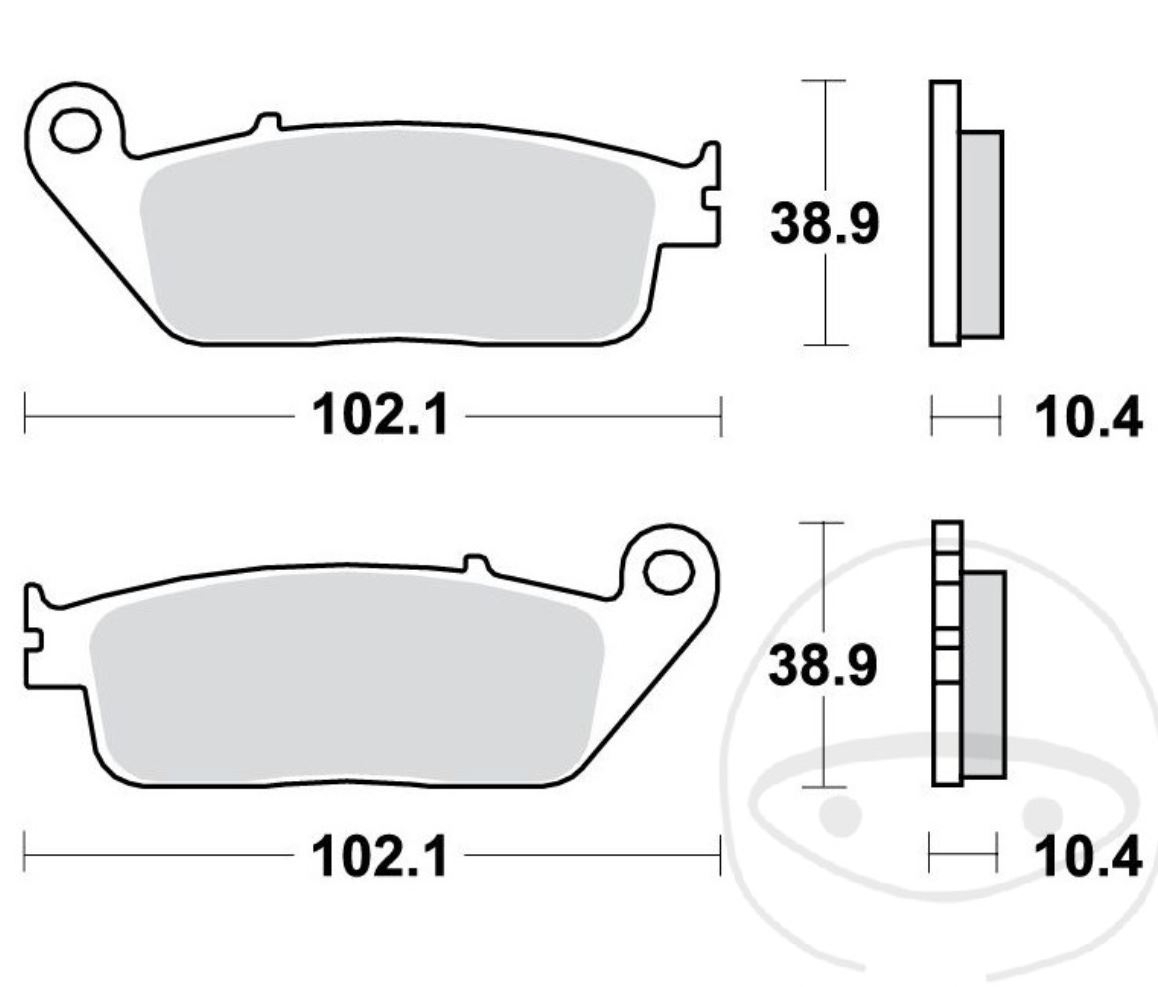 TRW MCB631SH Sintermetall Bremsbeläge hinten für BMW C600 C650 C Evolution Honda CBR1000F ST1100