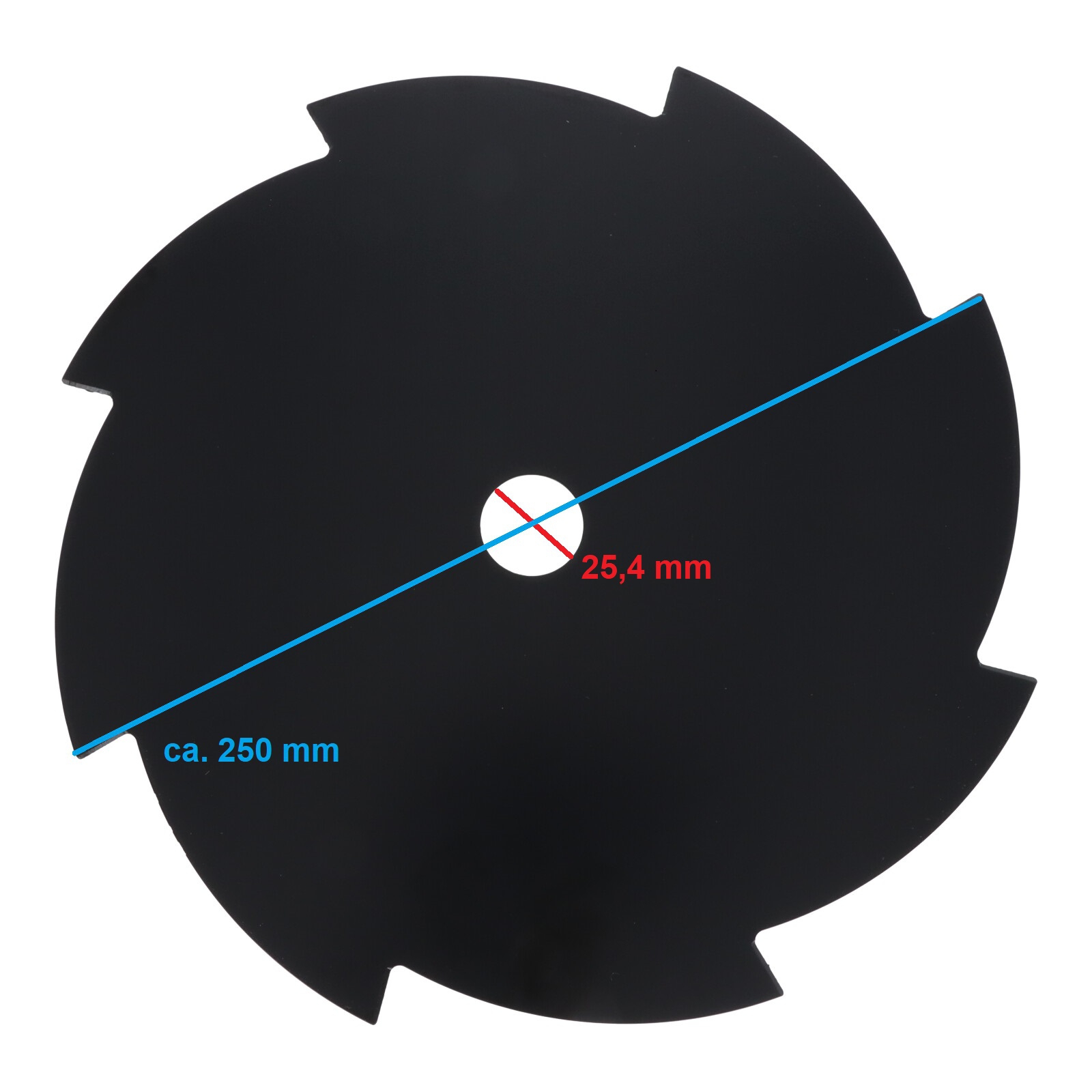 8-Zahn Dickichtmesser 255mm x 25.4mm für Motorsense Klinge Freischneider Messer