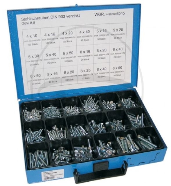 Dresselhaus Schrauben-Sortiment verzinkt DIN933 8.8 8545