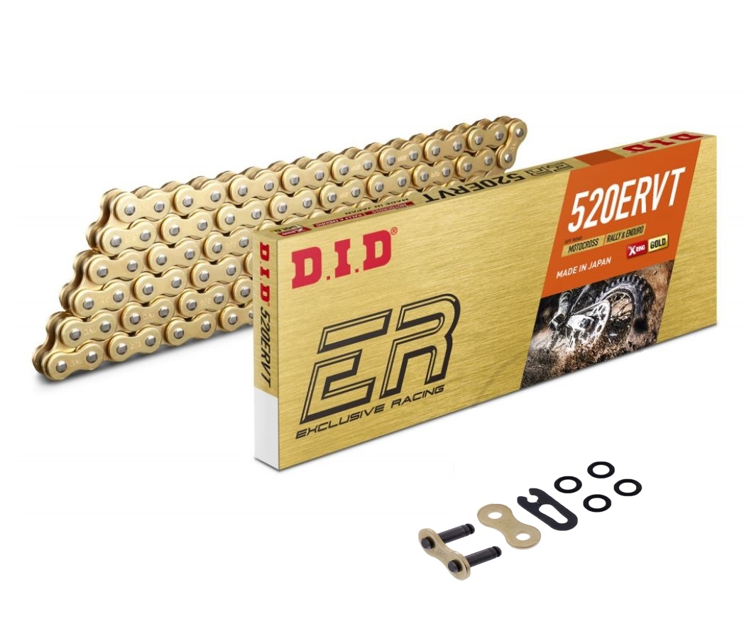 DID ERVT Enduro Motocross X-Ringkette Gold 520 Teilung 116 Glieder +Clipschloss