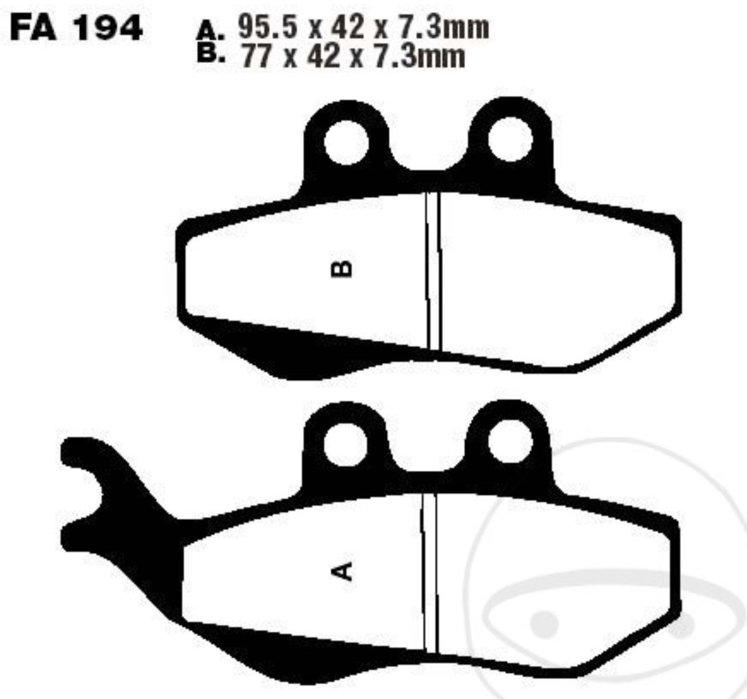 EBC Bremsbeläge FA194 für Aprilia Sachs ETX RX RS MX SX ZX