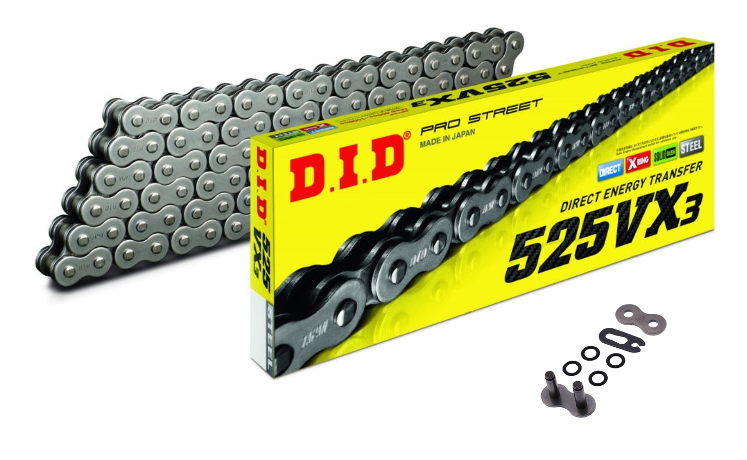 DID VX3 X-Ring Kettensatz 525 Teilung für Suzuki DL 650 V-Strom, 15-47-118