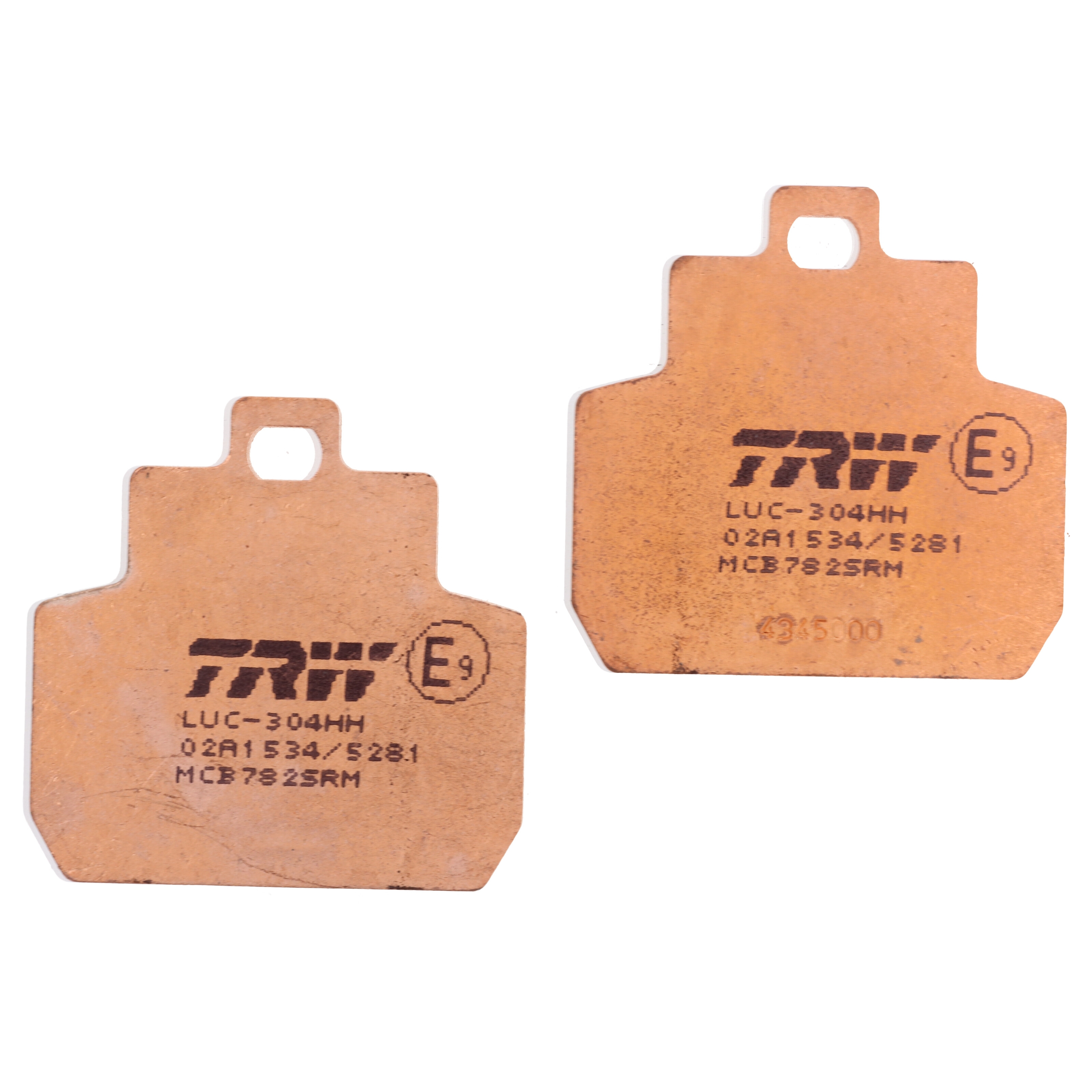 TRW MCB782SRM Sintermetall Bremsbeläge hinten für Piaggio X8 2005-2008 MP3 2007-2008 125 250