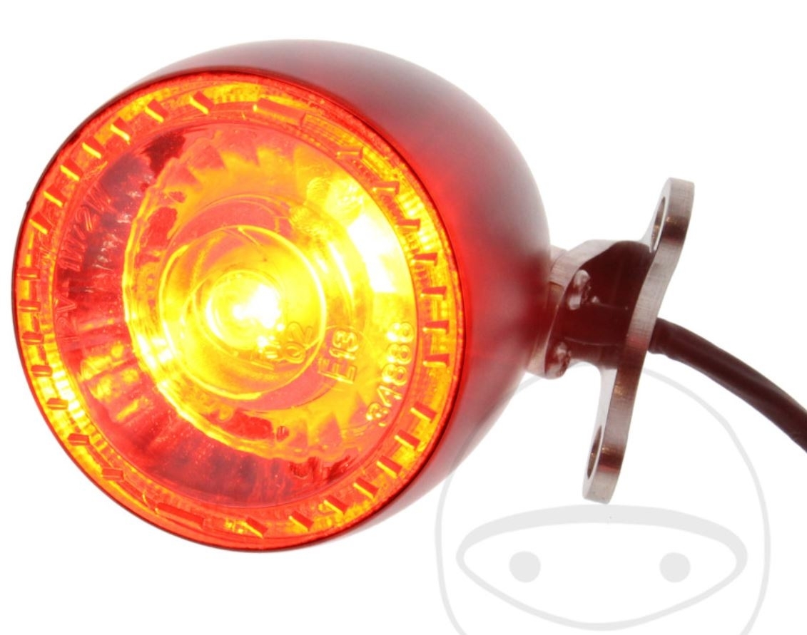 Rücklicht Bremslicht Einheit Bullet schwarz klares Glas