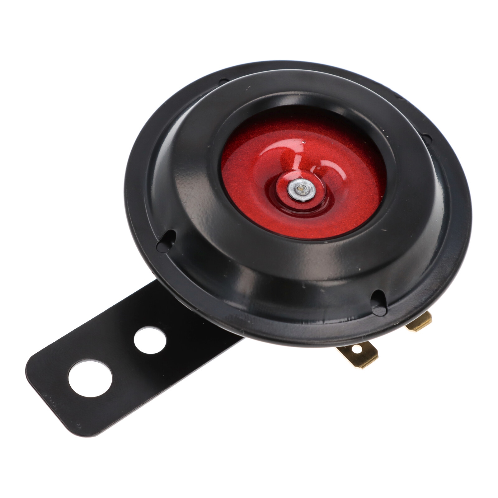 Motorrad Hupe schwarz-rot, 6 Volt, 70 mm