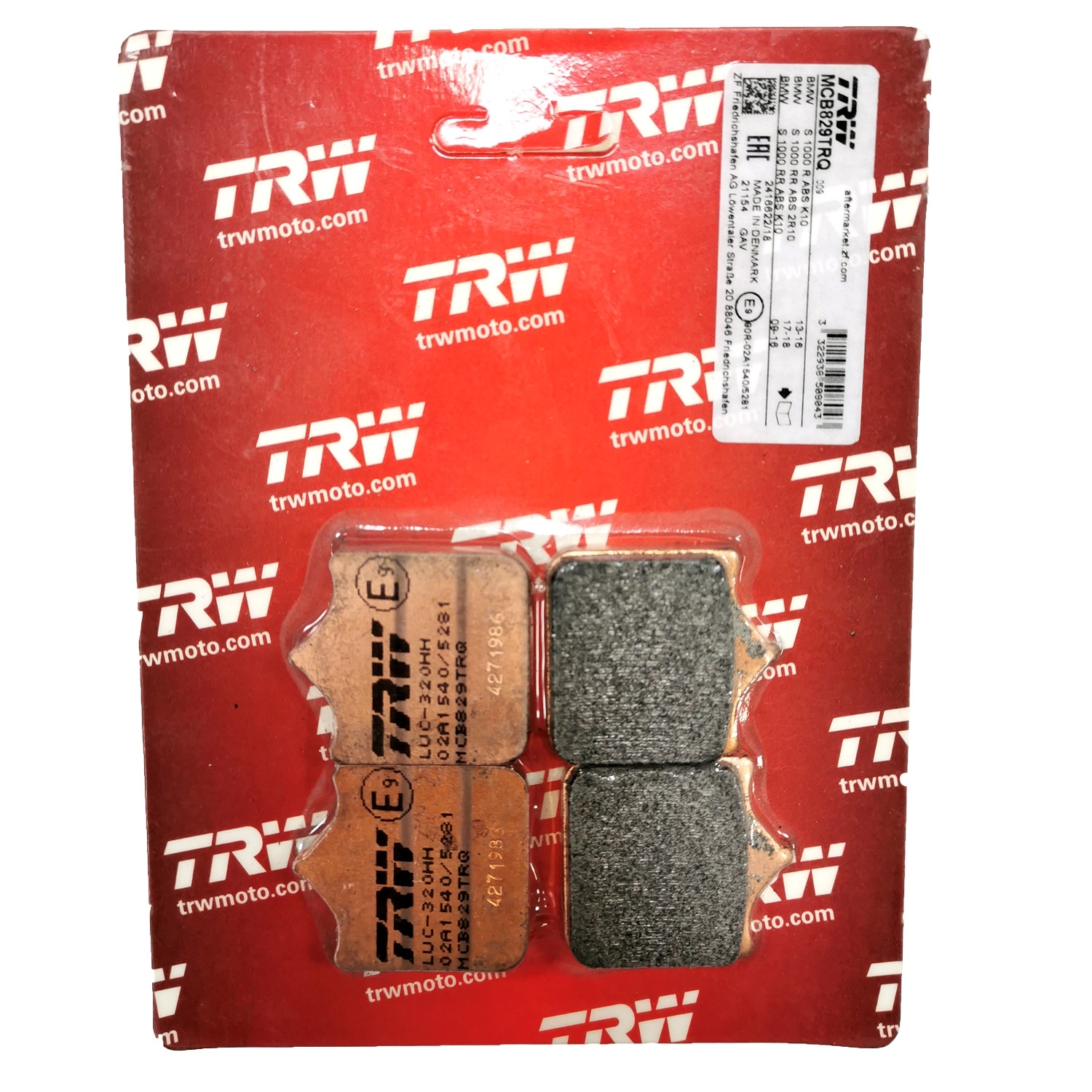 TRW MCB829TRQ Sintermetall Bremsbeläge vorne für BMW S 1000 RR S 1000 R Triumph Speed Triple 1050