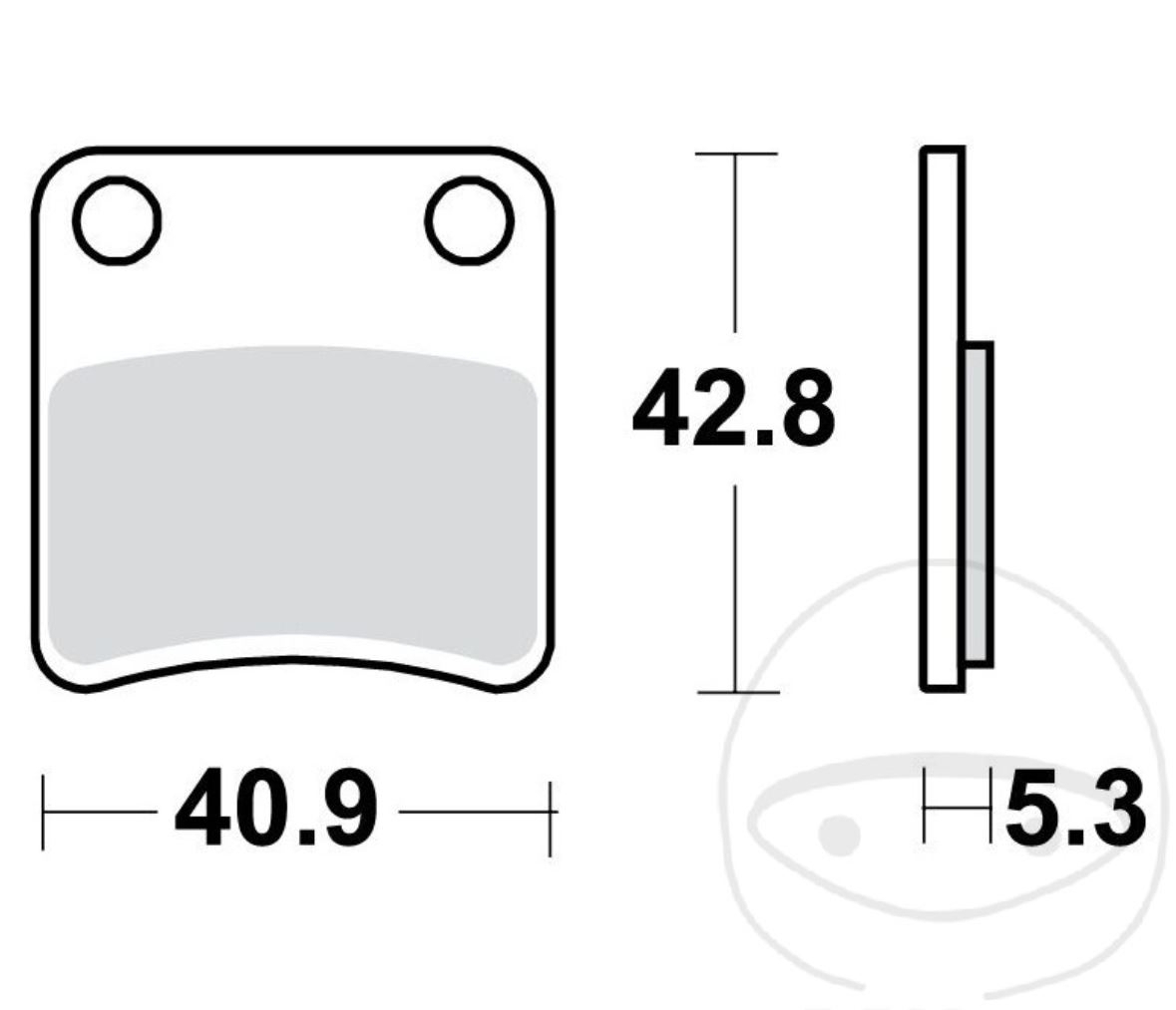 TRW MCB832P Bremsbeläge für Honda CRF Piaggio MP3 Gilera Fuoco GP Kymco Aprilia Mana Feststellbremse