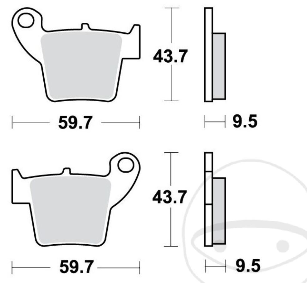 TRW MCB730SI Bremsbeläge hinten für Honda CR125 CRF150 CRF250 CRF450 HM-Moto CRE CRE-F