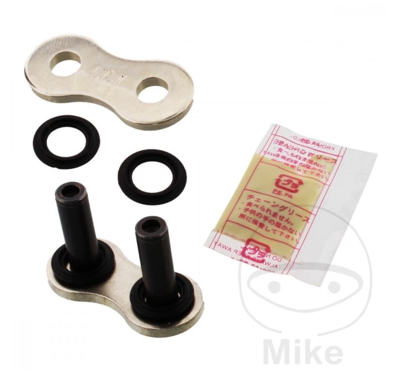 DID ZVMX X-Ringkette verstärkt silber 520 Teilung 114 Glieder offen +Nietschloss