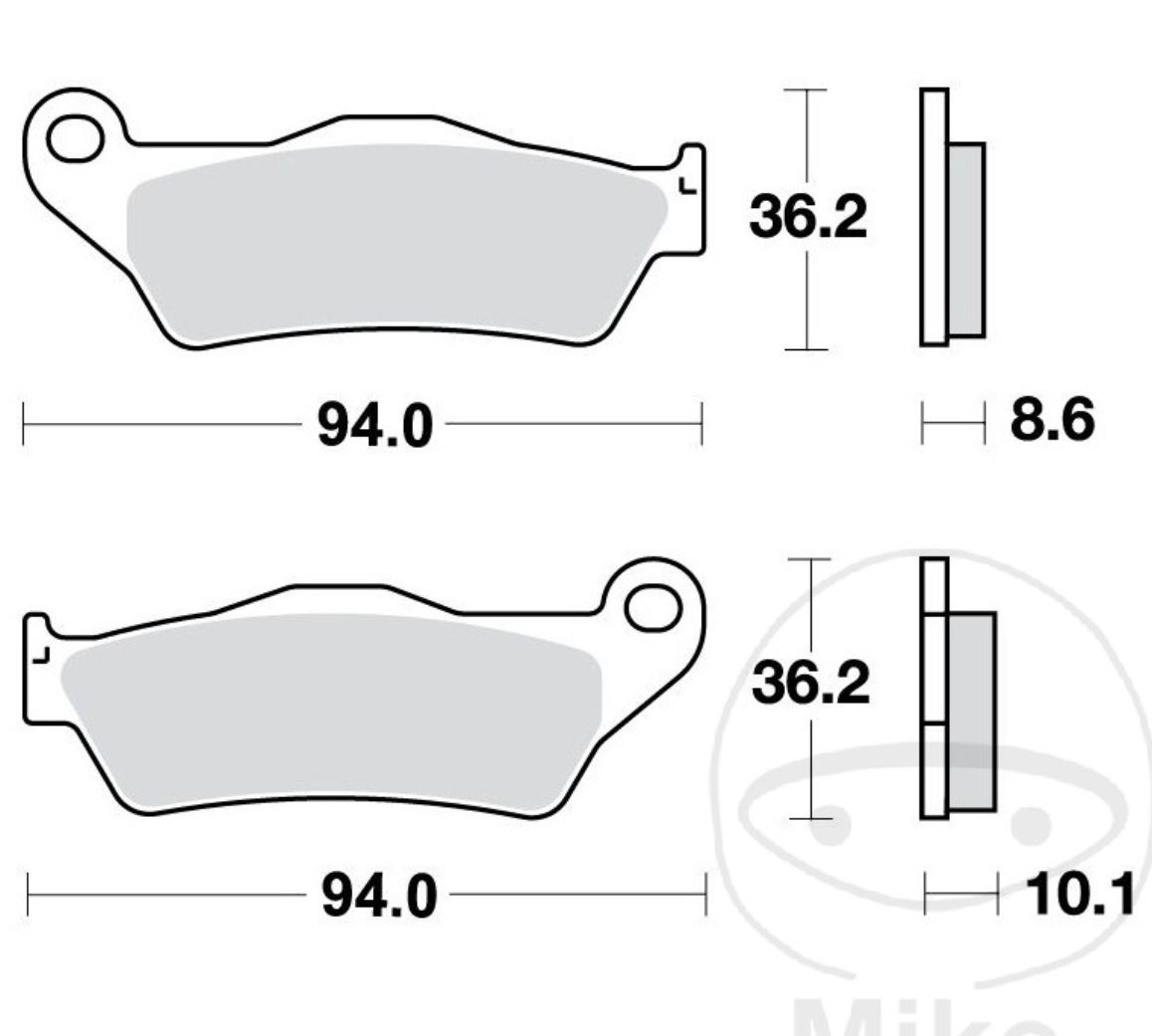 TRW MCB707 Bremsbeläge hinten für BMW R 850 1100 1200 1150 K 1200 1300