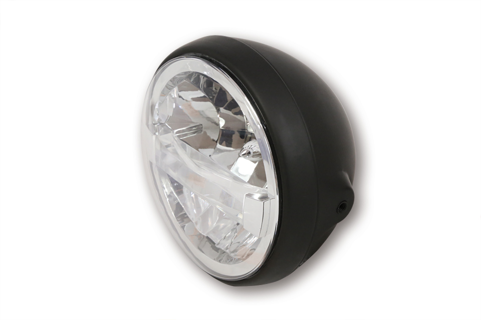 HIGHSIDER 7 Zoll LED Scheinwerfer BRITISH-STYLE TYP 4 matt schwarz