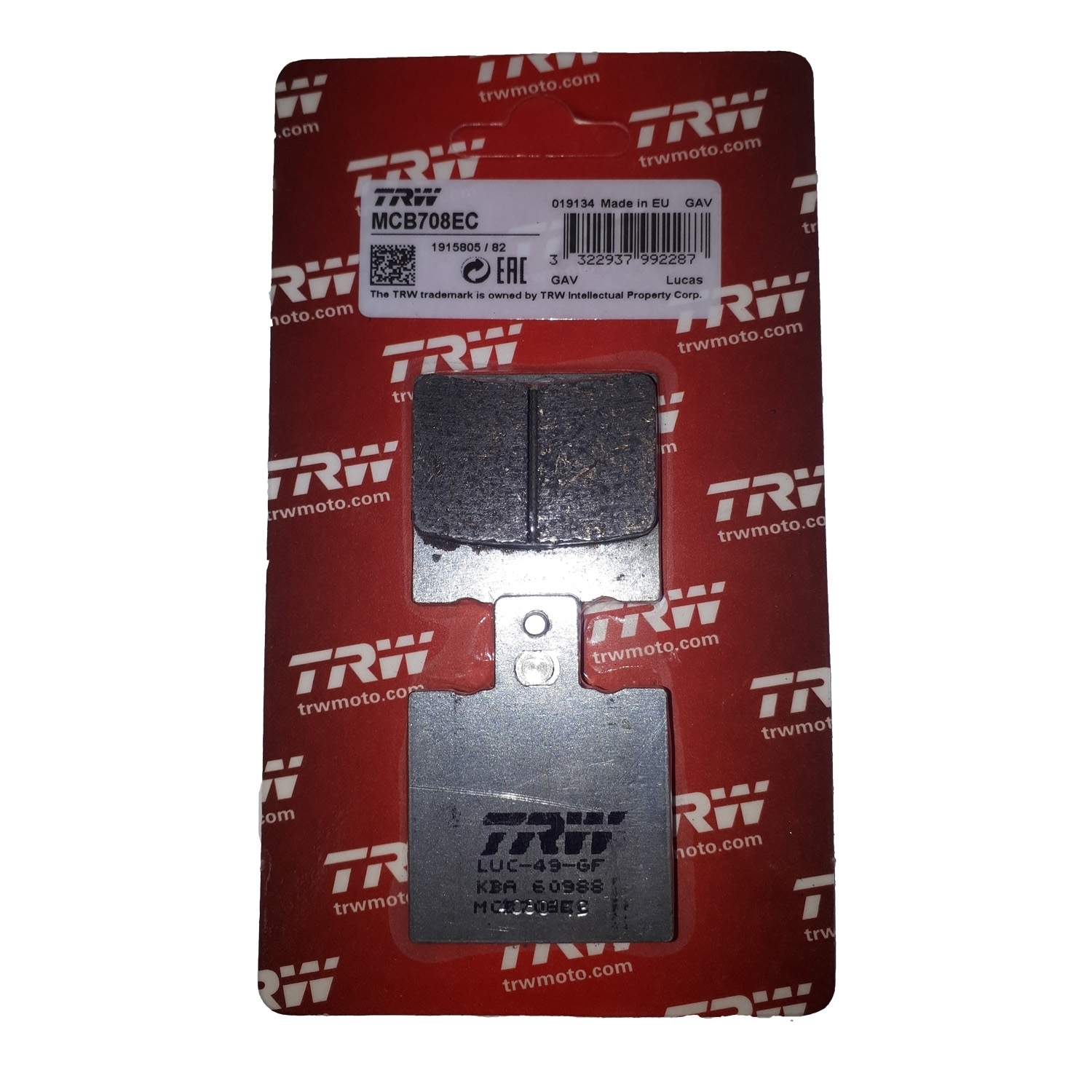 TRW Scooter Bremsbelagsatz für Aprilia Leonardo 125 Leonardo 150 vorne + hinten