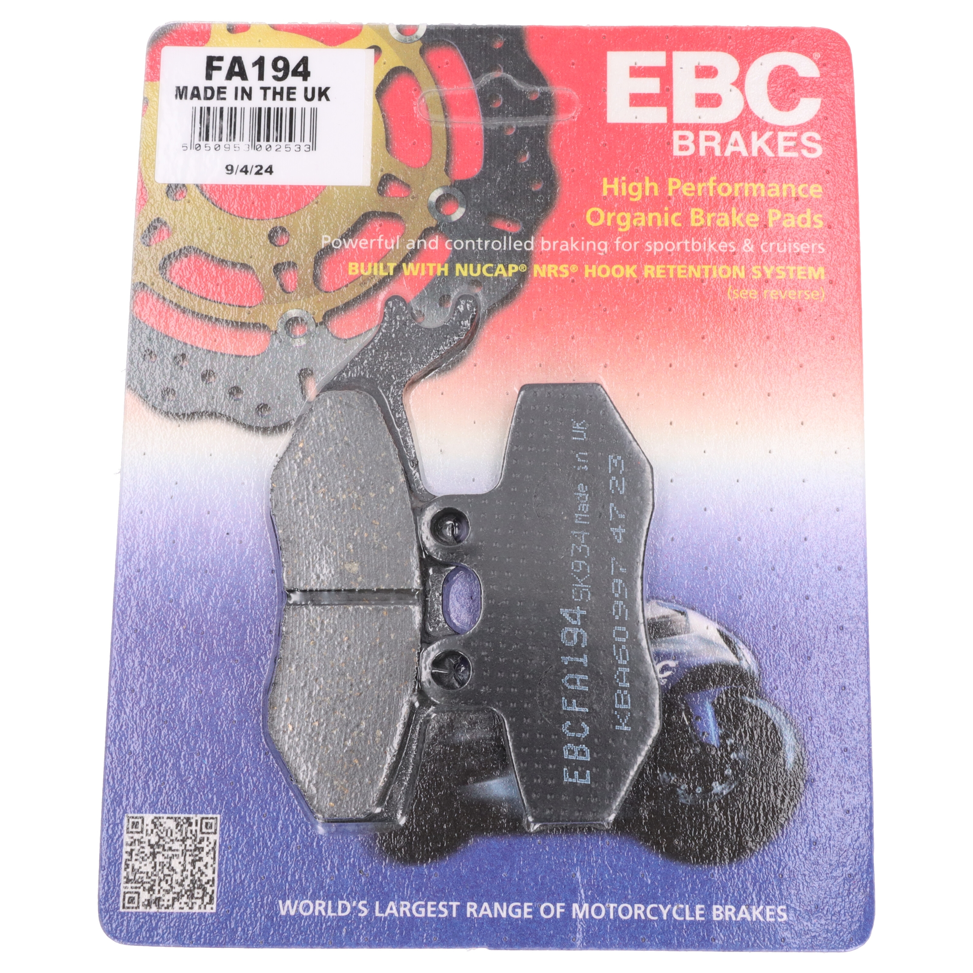 EBC Bremsbeläge FA194 für Aprilia Sachs ETX RX RS MX SX ZX