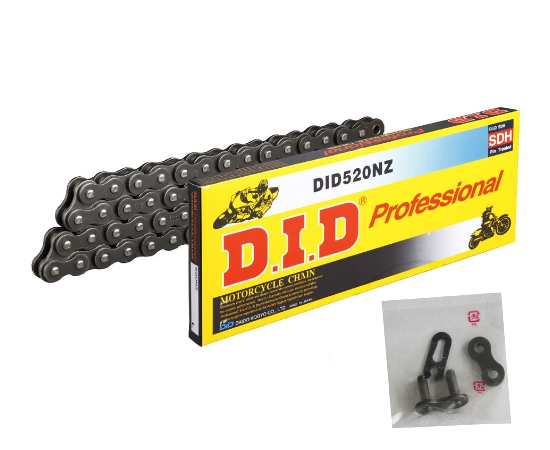 DID NZ Motorrad Antriebs Kette 520 Teilung 102 Glieder offen +Clipschloss