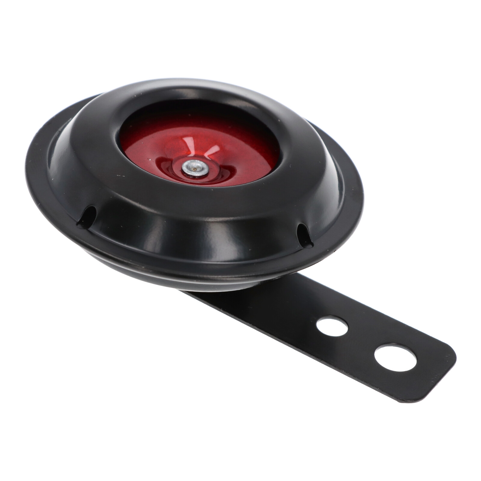 Motorrad Hupe schwarz-rot, 6 Volt, 70 mm