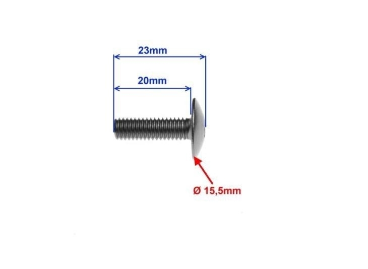 Verkleidungsschrauben-Satz Aluminium schwarz M6x1,0 (10 Stück) für Motorrad Roller