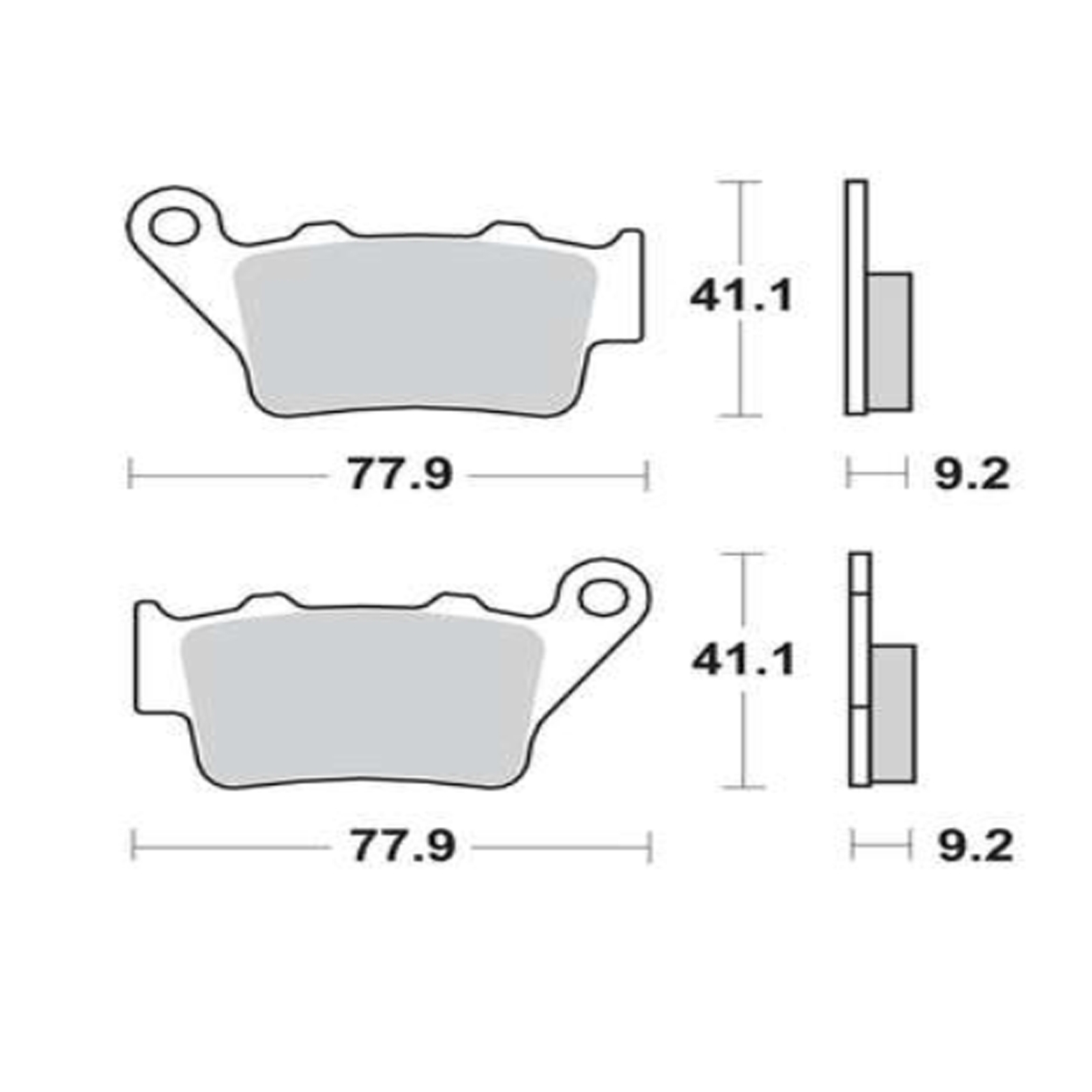 TRW MCB672SI Sinter Bremsbeläge hinten für BMW F650 F800 F700 F750 S1000 Ducati Honda KTM Triumph