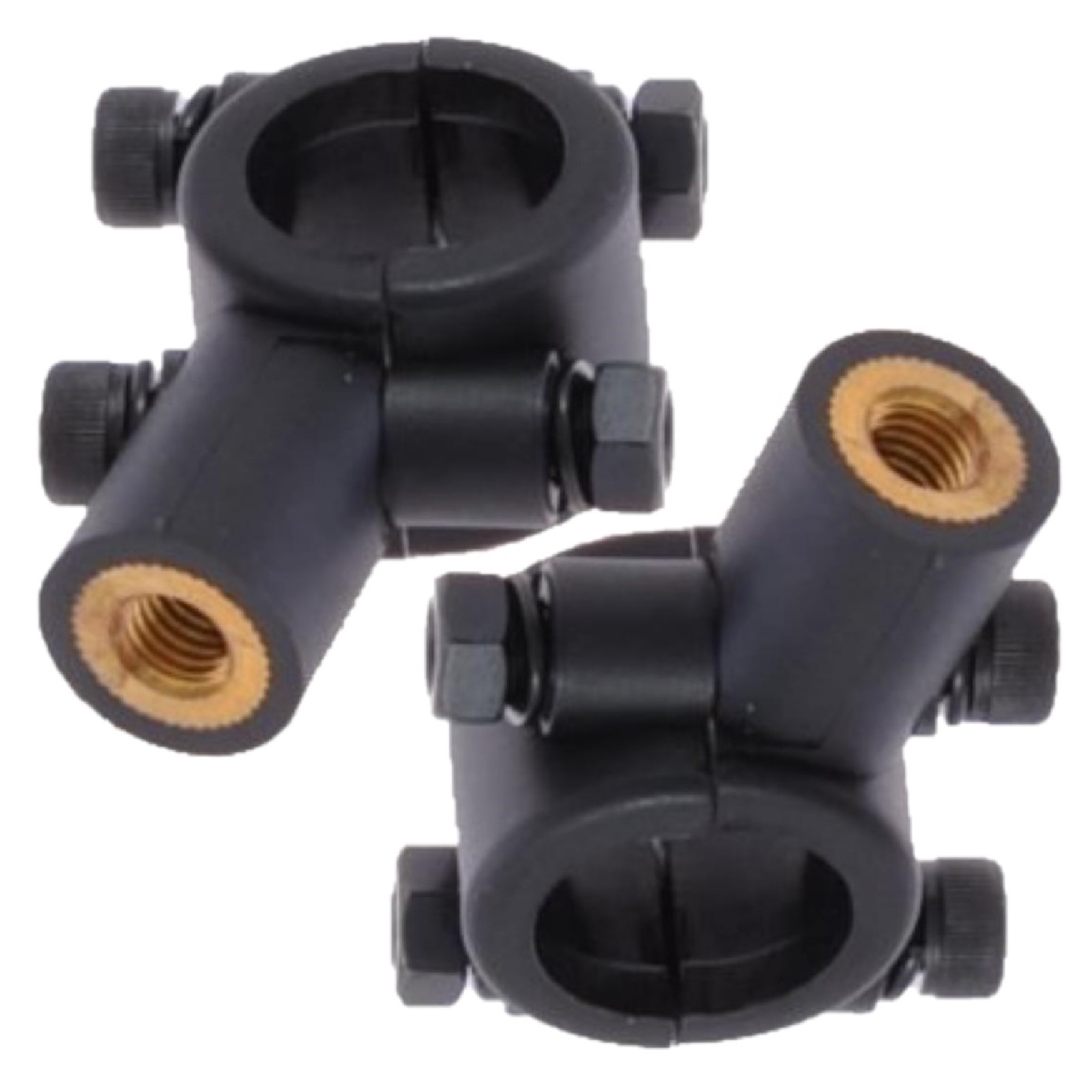 2x Spiegelschelle Spiegelhalter Halter M8 Linksgewinde 22mm Lenker Universal