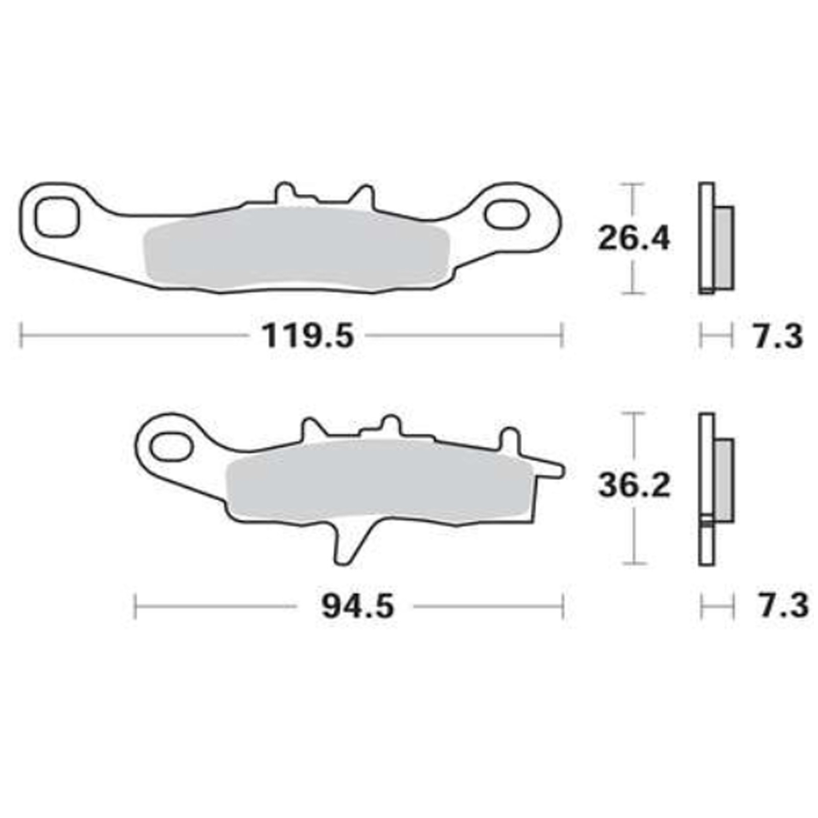 TRW MCB697SI Sintermetall Bremsbeläge vorne für Kawasaki KX80  KX85 I KX85 II Suzuki RM85 RM85 L
