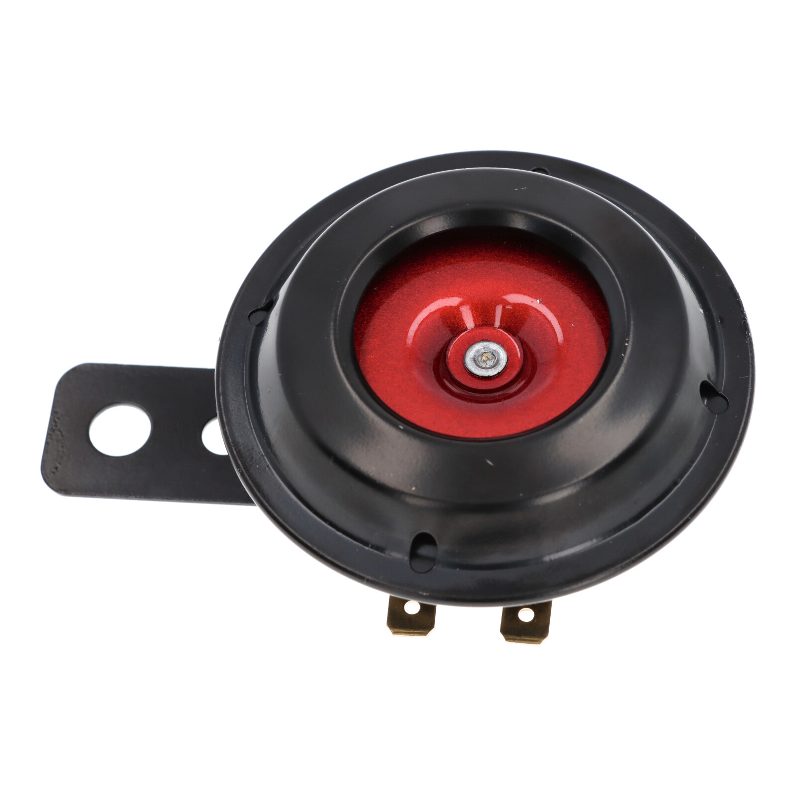 Motorrad Hupe schwarz-rot, 6 Volt, 70 mm