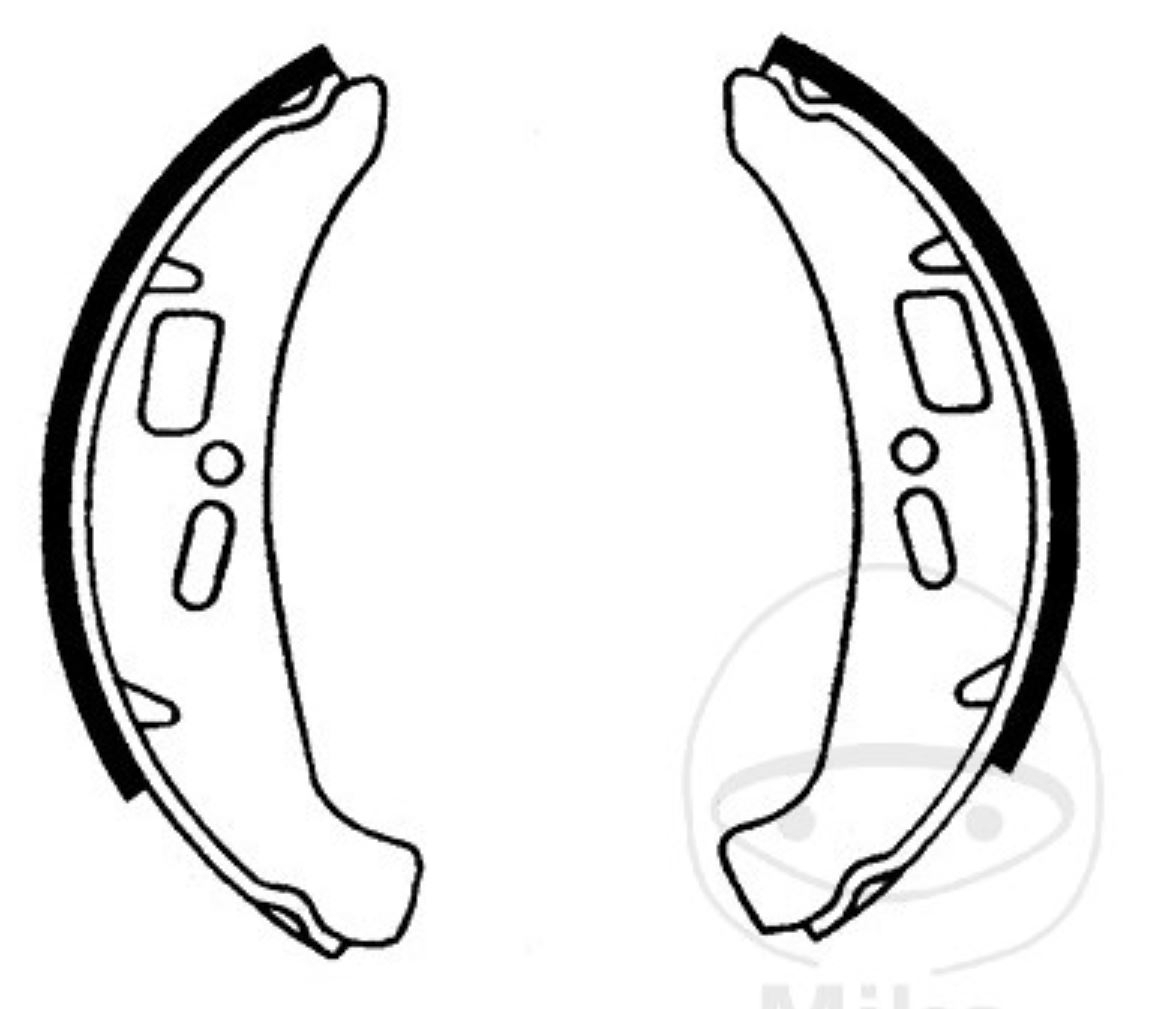 TRW Bremsbacken mit Federn für Piaggio Cosa Elektrostarter Kickstarter 125 200