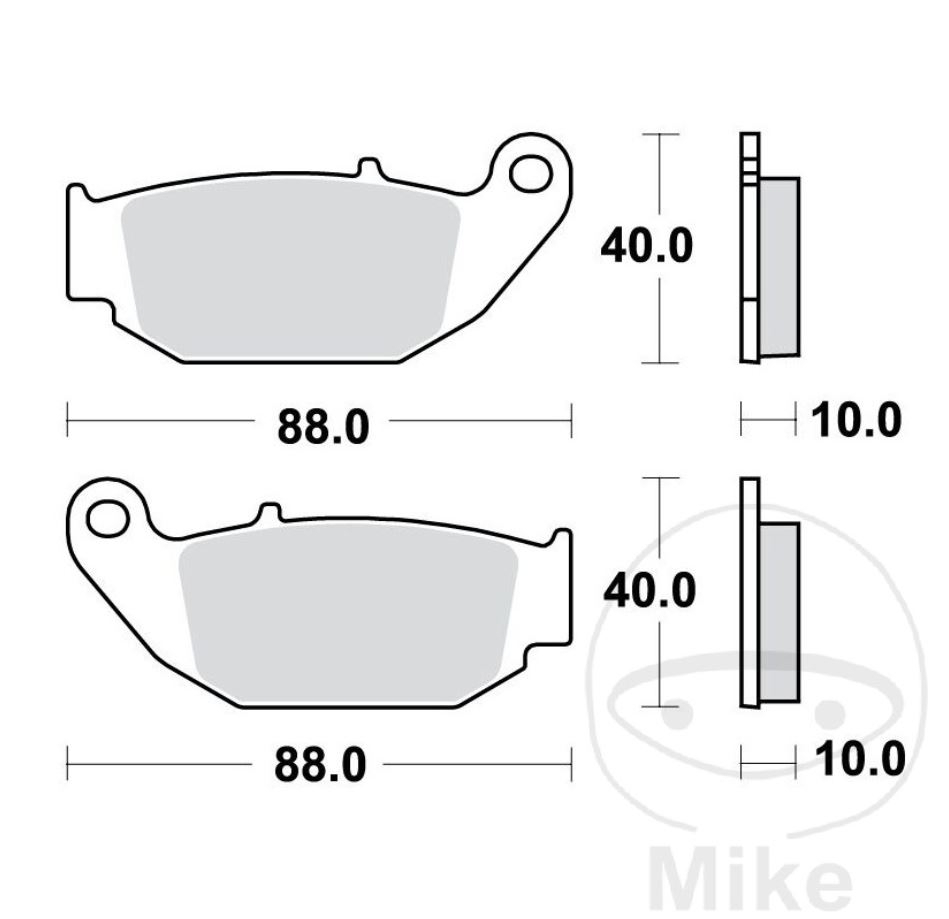 TRW MCB867 Bremsbeläge hinten für Honda CBR R RT Repsol MSX 125 CRF250 Suzuki GSXR125