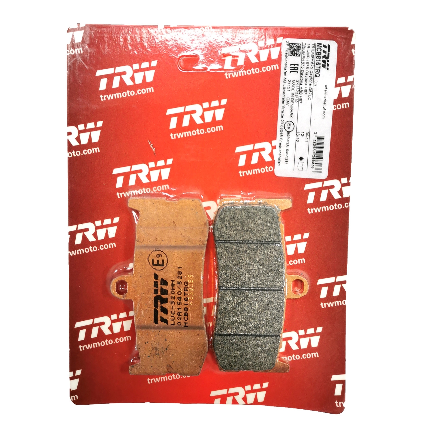 TRW MCB816TRQ Bremsbeläge vorne für Triumph Daytona 675 2009 - 2017