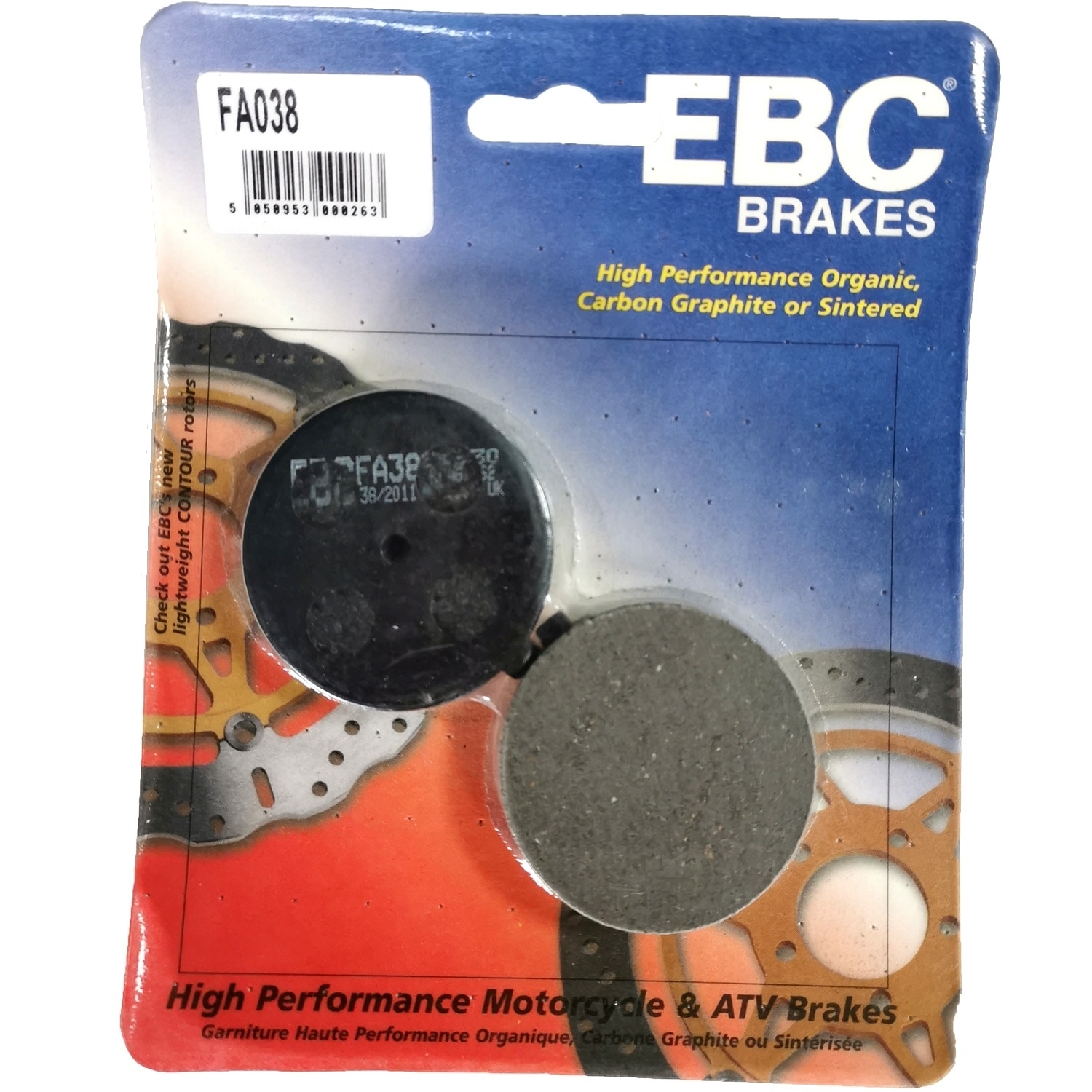 EBC Bremsbeläge FA038 vorne für Suzuki GS500 GS550 GS1000 GT125 GT250