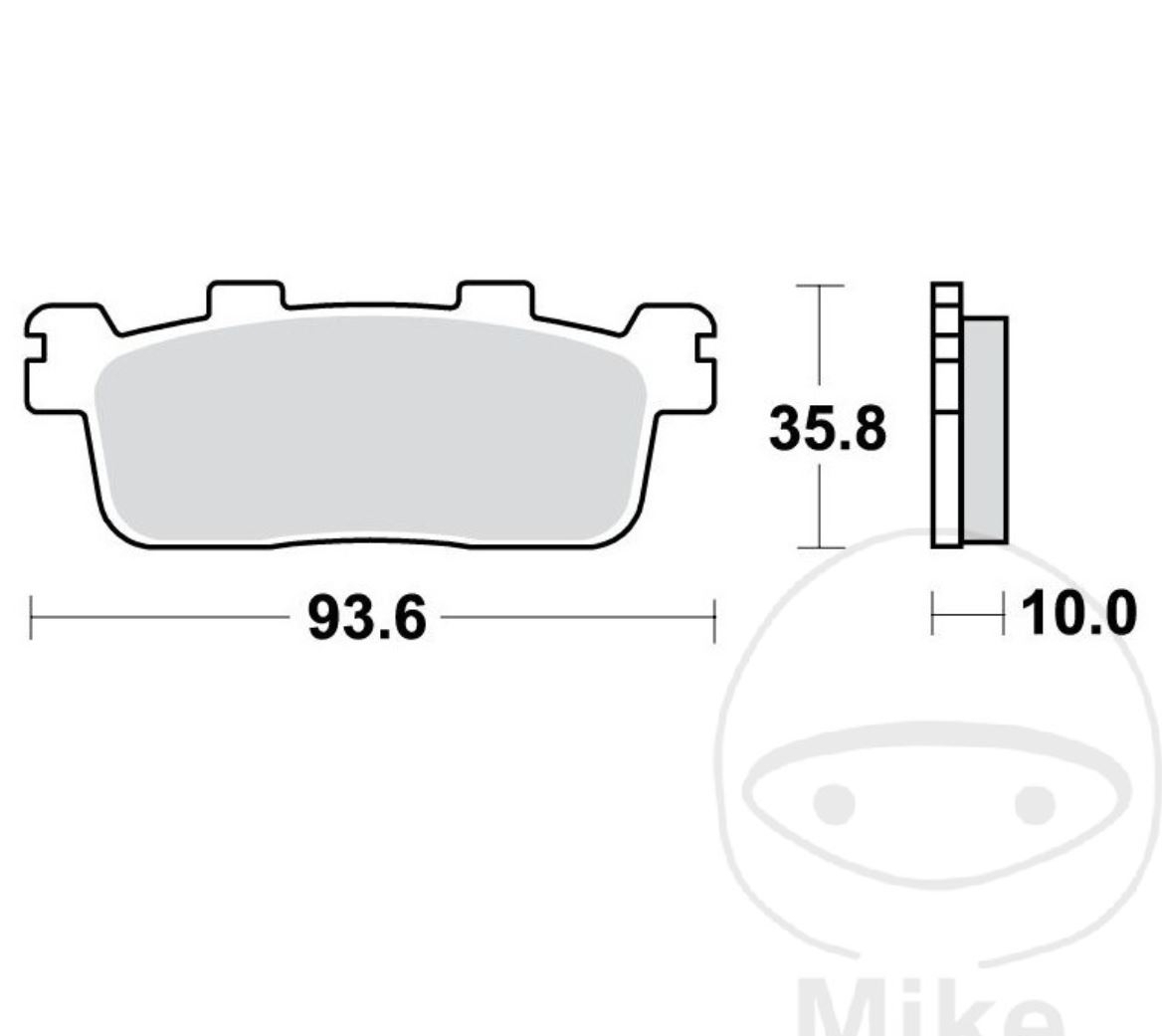TRW MCB821 Bremsbeläge hinten für Kymco People XCiting Grand Dink Yamaha YP400