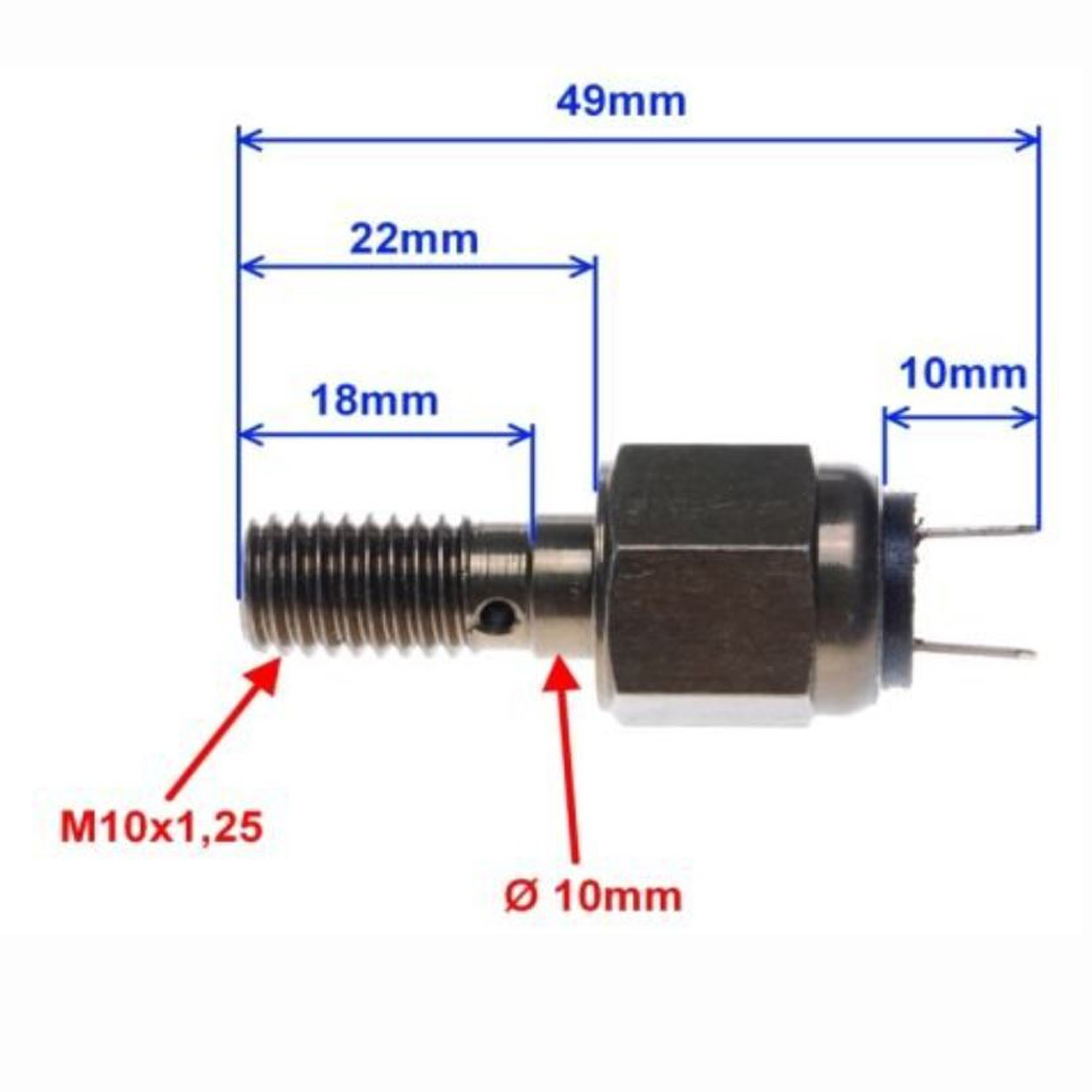 Bremslichtschalter hydraulisch M10x1.25 mm für Roller Motorrad ATV Universalschalter