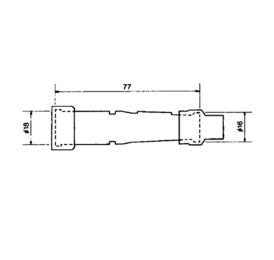 NGK Zündkerzenstecker SD05F-R 8238 Für 10/12 mm Kerzen, Phenolharz, gerade, Farbe rot, 5 Kilo Ohm entstört.