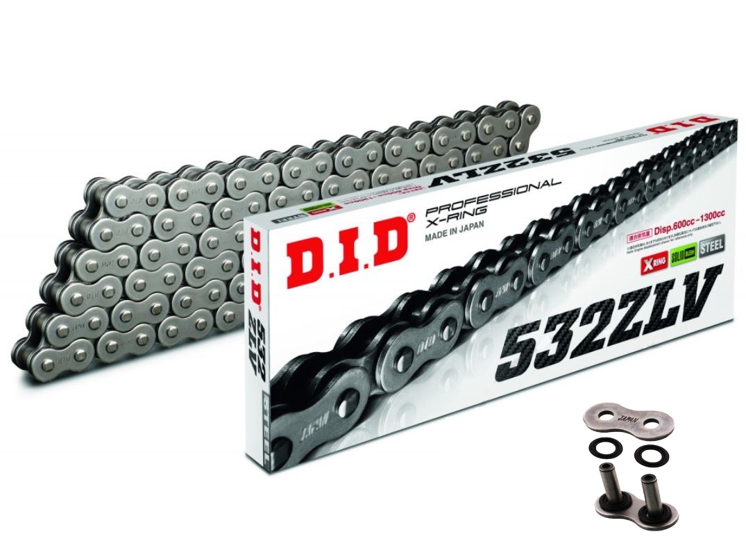 DID ZLV Motorrad XRingkette extra verstärkt 532 Teilung 106 Glieder +Nietschloss