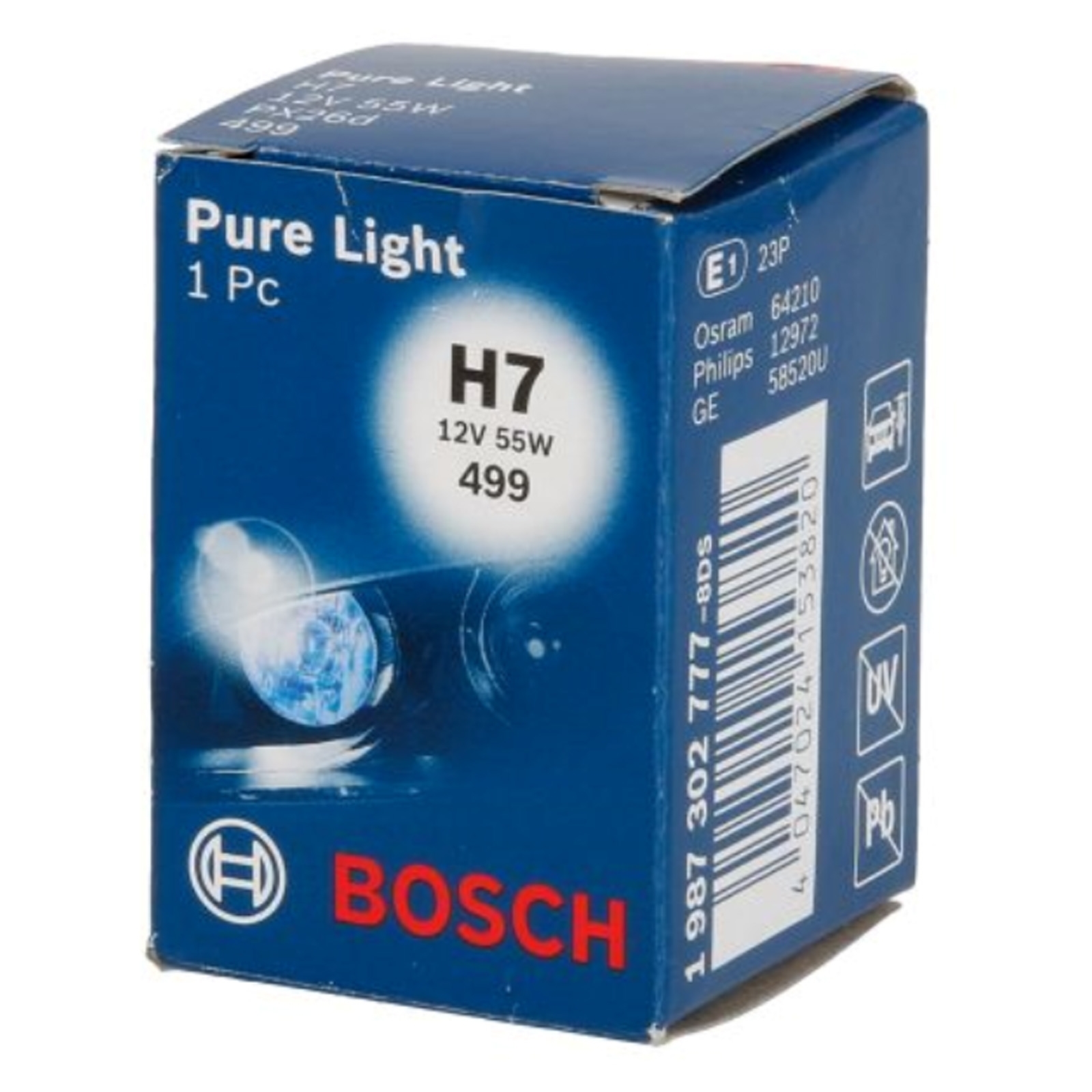 Original BOSCH Pure Light Glühlampe Halogen H7 12V 55W PX26D Glühbirne PKW
