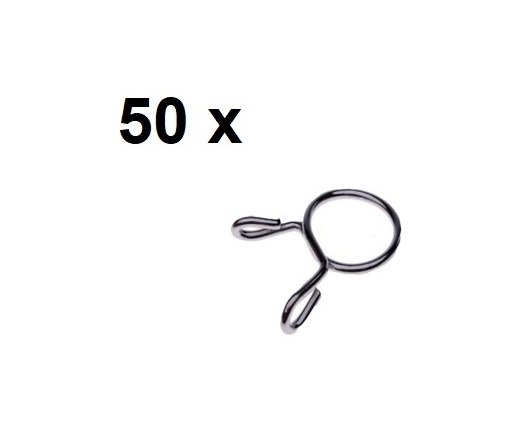 50xKlemme für Benzinschlauch / Kraftstoffschlauch 10mm