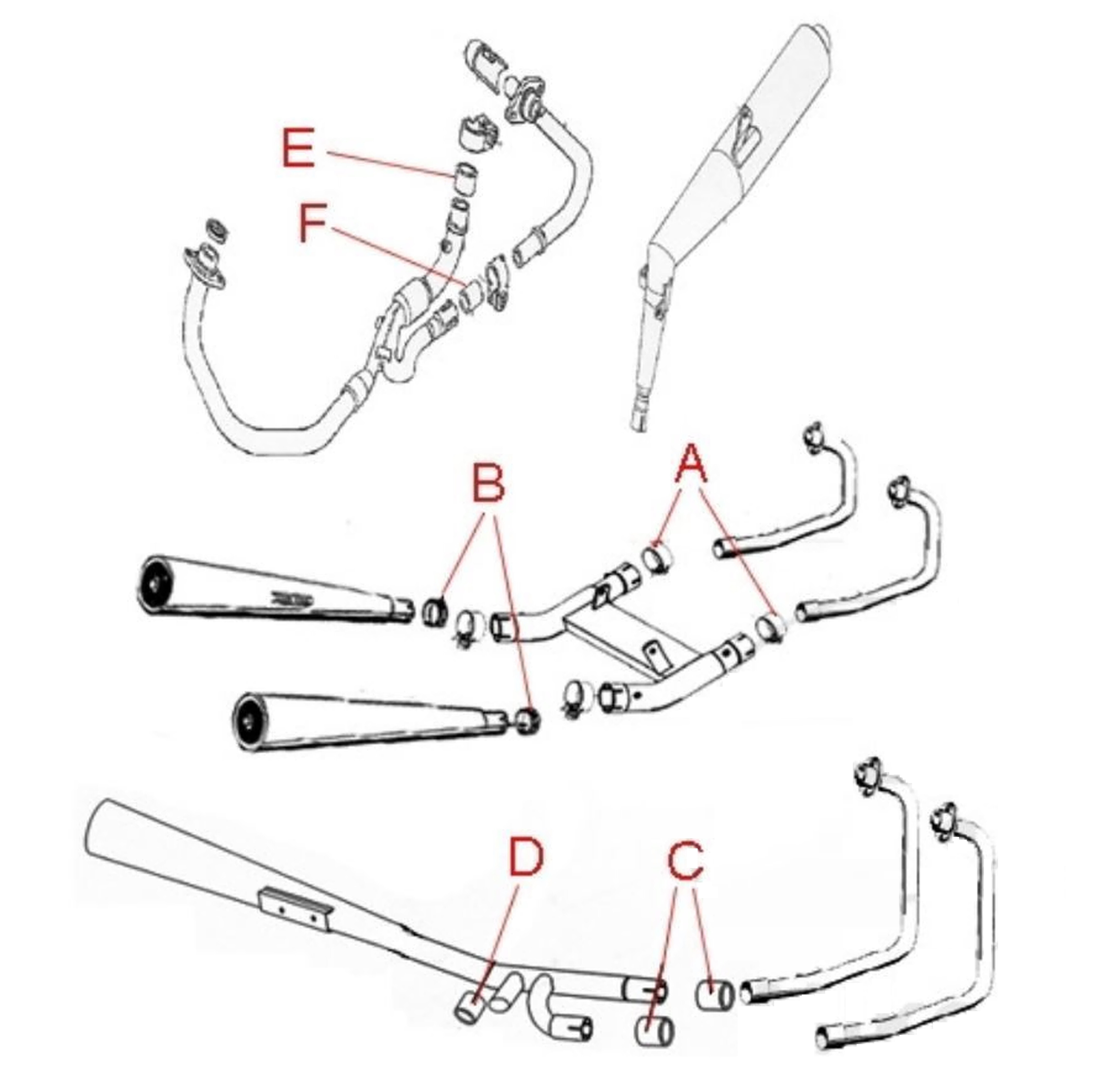 Auspuff Verbindungsdichtung S410210012054 für Honda VF750 VFR1200 XR650 XL250 NX650 CMX CRF 29x34x25mm