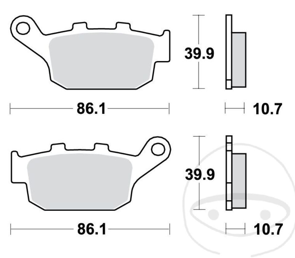 TRW Bremsbeläge MCB585 für Honda CB-1 XL NT NTV NX FMX F V Revere Dominator