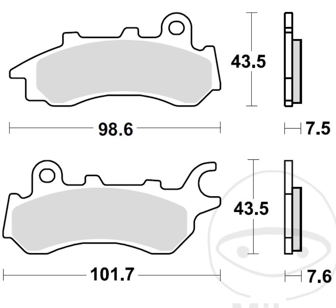 TRW MCB895 Bremsbeläge vorne für Honda CB 125 F (GLR125) CBS 2017 - 2020