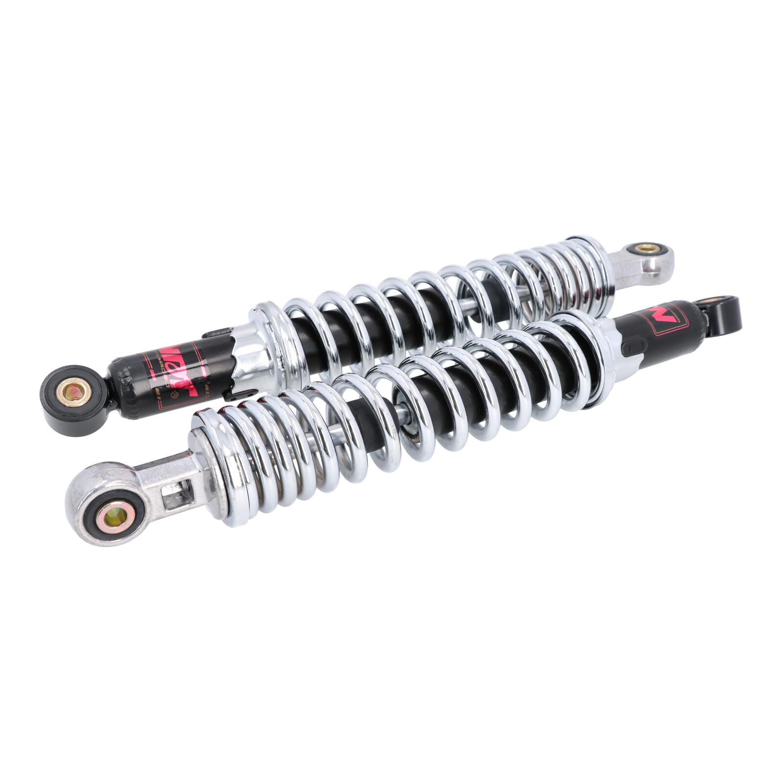 Tuning Federbeine Stoßdämpfer hinten für Simson S50 S51 S83 SR50 Enduro 335mm chrom