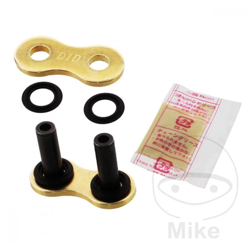 DID ZVMX Motorrad X-Ringkette Gold 520 Teilung 118 Glieder offen +Nietschloss