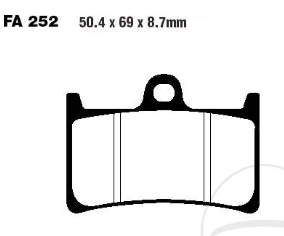 EBC Bremsbeläge FA252HH für Yamaha FZS YZF-R1 -R7 XJR FJR FZR